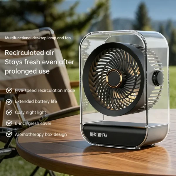 Circulation Table Desk Fan, USB, Portable, Wall - view 5