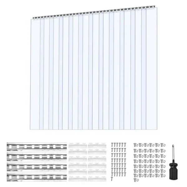 Clear Pvc Strip Curtain, D0100XU4ZDW