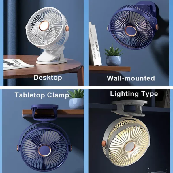 Clip-on Mini Portable Fan, 360, 5 V, Battery - view 2