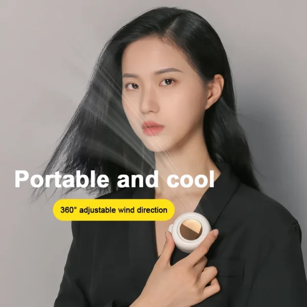 Clip-on Wearable Waist Fan, Portable, USB, Brushless - view 4