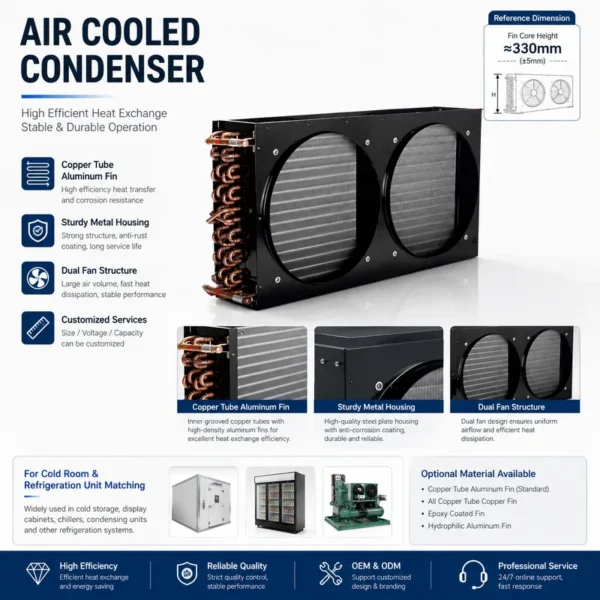 Cold Room Evaporator, Aluminum Alloy, Air Cooled Condenser - view 2