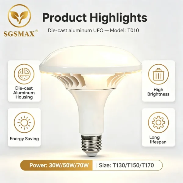 Cold Room Storage, Aluminum, UFO, LED, 30W - view 4