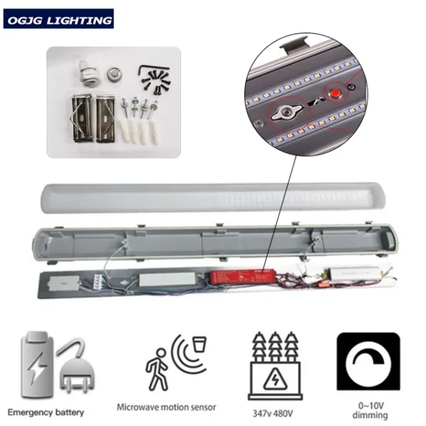 Cold Room Storage, LED, Ceiling, IP66, Waterproof - view 5