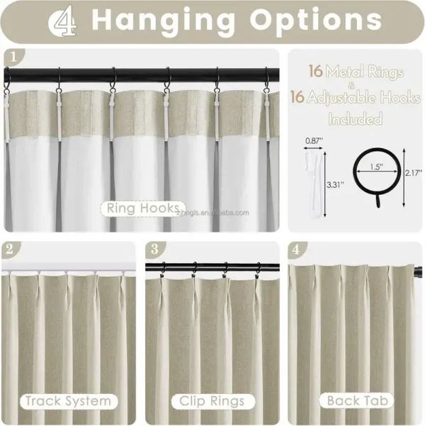 Cold Room Storage, Linen blend fabric, Balloon Curtain - view 2