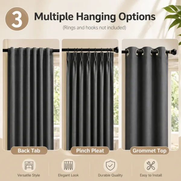 Cold Room Storage, Linen blend fabric, Balloon Curtain - view 3