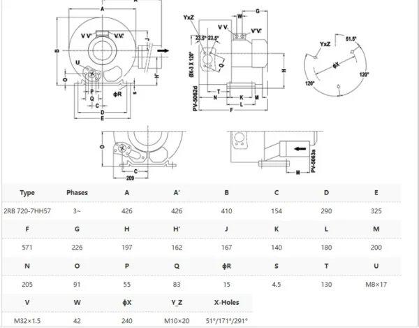 Comercial Aerator Sair Pump, 2RB, 720 - view 5