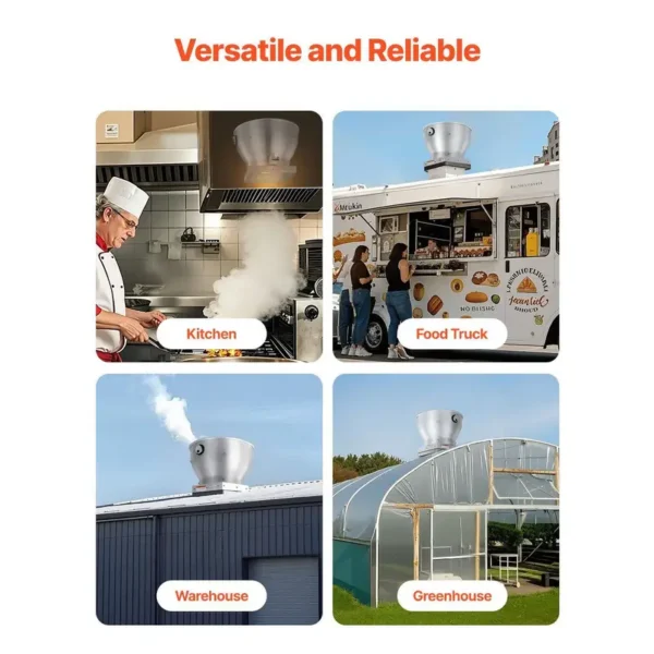 Commercial Kitchen Exhaust Fan, 612, CFM, 0.25HP, 180W - view 6