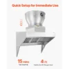 Commercial Kitchen Exhaust Fan, 612, CFM, Trucks-0.25HP, 180W - view 5