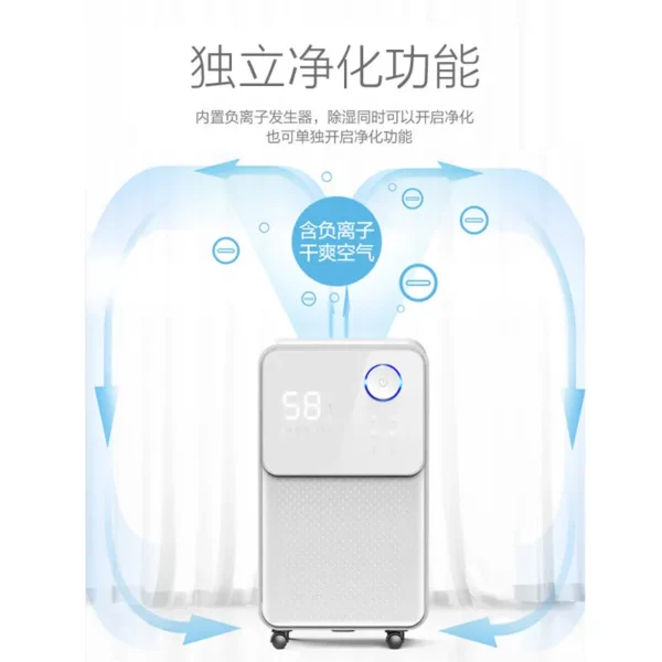 Commercial Mini Dehumidifier, Portable, 12l, 20l, Plastic - view 3