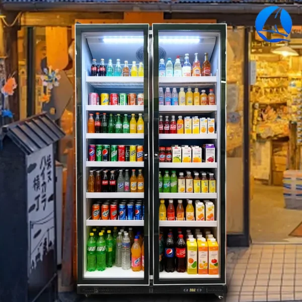 Commercial Upright Beverage Cooler, 110 V, Glass Door