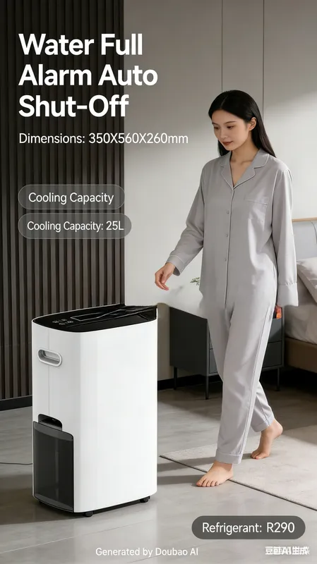Compact Portable Refrigerative Dehumidifier, LED - view 4
