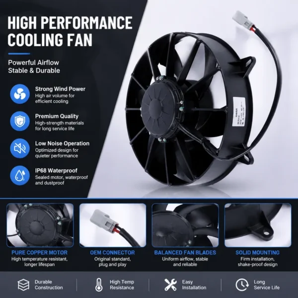 Condenser, 24V, 500W, Axial - view 3