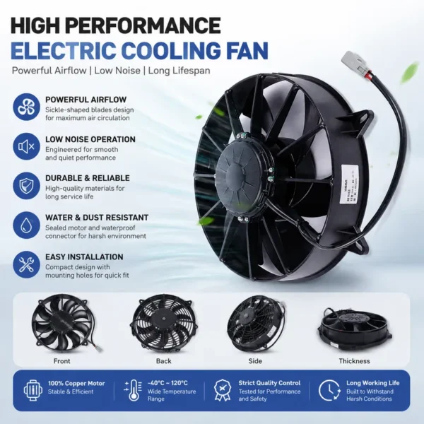 Condenser, 24V, 500W, Axial - view 4