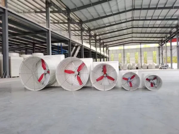 Cone Ventilation Exhaust Fan, FRP, Axial, Aluminum