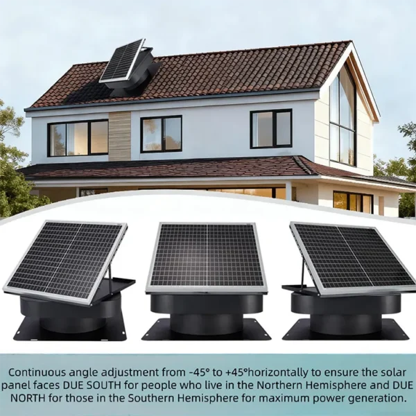 Controllerfree, 40W, Solar, Roof, 5-Blade - view 3