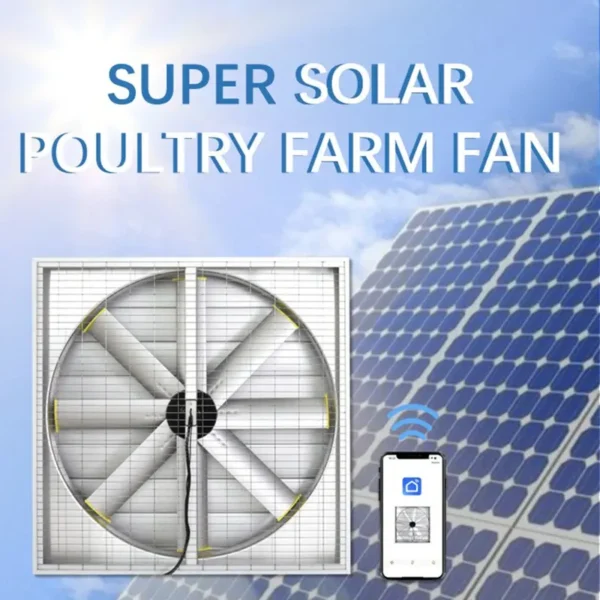 Cooling Axial Flow Fan, 1110W, Solar, Wall, HVAC - view 2