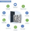 Cooling Axial Flow Fan, 1110W, Solar, Wall, HVAC - view 3