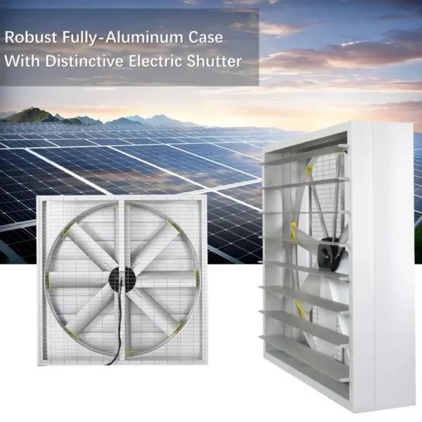 Cooling Axial Flow Fan, 1110W, Solar, Wall, HVAC - view 4