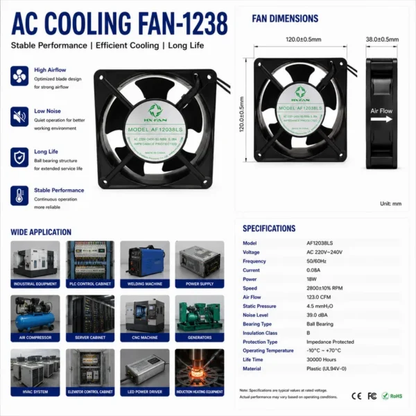 Cooling Fan, 12038, Plastic, Axial - view 4