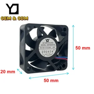 Cooling Fan, 50x50x20mm, 12V, 4000rpm-7200rpm, Brushless