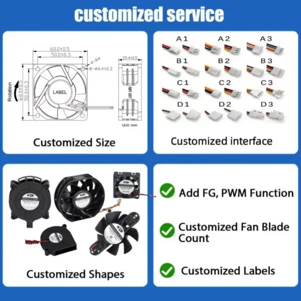 Cooling Fan, 6025, 12V, 24V, 48V - view 6