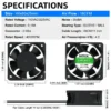 Cooling Fan, 60x60x25mm, 110V, 120V, 220V - view 2