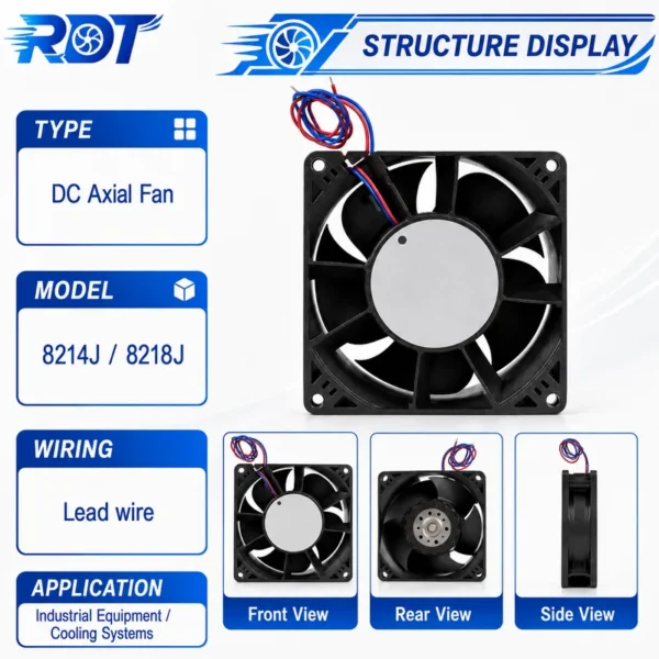 Cooling Fan, 8214J, 8218J, 12V, 24V - view 2