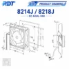 Cooling Fan, 8214J, 8218J, 12V, 24V - view 3