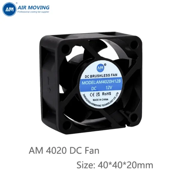 Cooling Fan, AM4020H12B, 5V/12V/24V, 40x40x20mm, Plastic - view 3