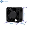 Cooling Fan, AM4020H12B, 5V/12V/24V, 40x40x20mm, Plastic - view 4