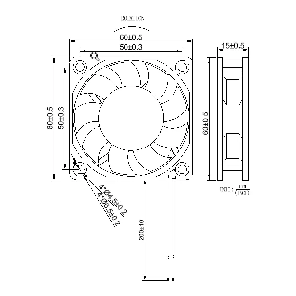 Cooling Fan, Brushless, 12V, 24V, 60mm - view 6