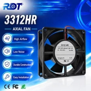 Cooling Fan, Brushless, 3312HR, 12VDC