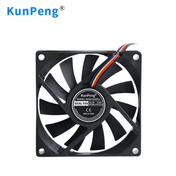 Cooling Fan, Brushless, Axial, 8CM, 8x8x1.5CM - view 2