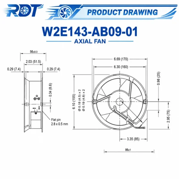 Cooling Fan, W2E143-AB09-01, HVAC - view 3