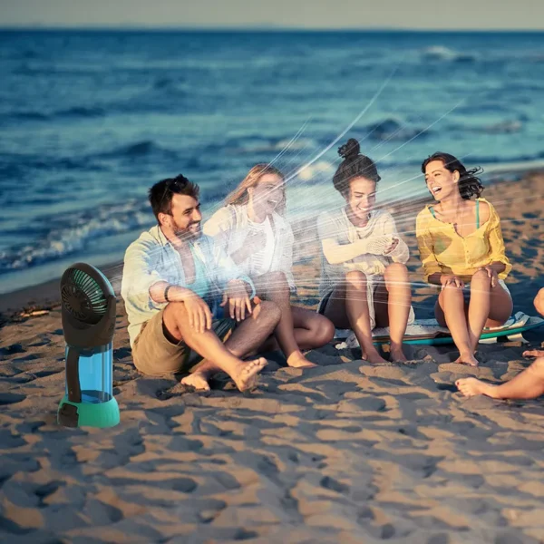 Cooling Mist Spray Fan, 12V, Portable, Plastic - view 4