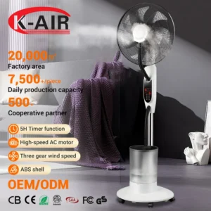 Cooling Plastic Stand Fan, 5L, 90 W