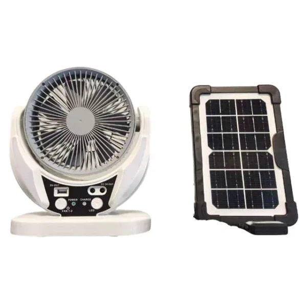 Cooling Rechargeable Standing Fan, Solar, 10W, Plastic - view 4