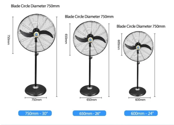 Cooling Stand Industrial Fan, Electric Plug, 190W - view 4