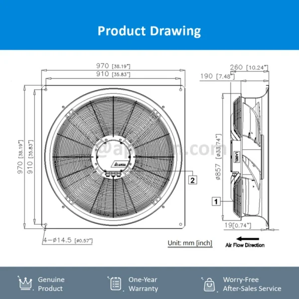 Cooling Tower, GTW080PUR22E, Axial - view 5