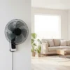 Cooling Wall Mounted Fan, 16", Electric, Plastic