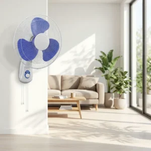 Cooling Wall Mounted Fan, 16", Electric, Plastic