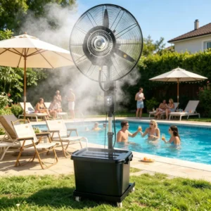 Cooling Water Mist Fan, 3-Speeds, Centrifugal