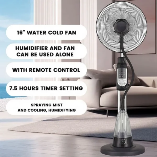 Cooling Water Standing Fan, 70w, Plastic - view 6