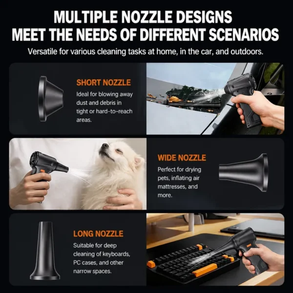 Cordless Electric Blower, 120000RPM, 4000mAh - view 3