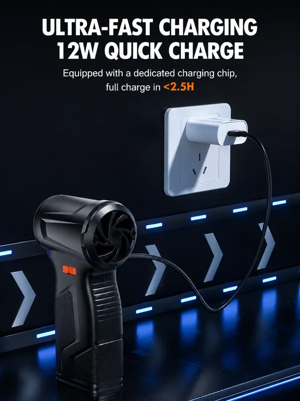 Cordless Electric Blower, 120000RPM, 4000mAh - view 5