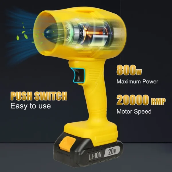 Cordless Turbo Blower, 20V, BBQ - view 6