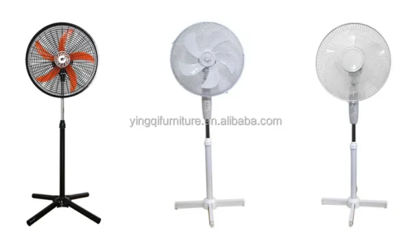 Cross Base Stand Fan, Electric, Iron - view 2