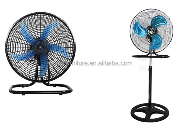 Cross Base Stand Fan, Electric, Iron - view 3