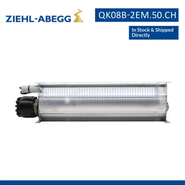 Cross Flow Cooling Fan, ZIEHL-ABEGG, QK08B-2EM.50.CH, 230V