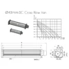 Cross Flow Fan, 43mm, Brushless, 118.88CFM/202m/H, 1.94mmH2O - view 2